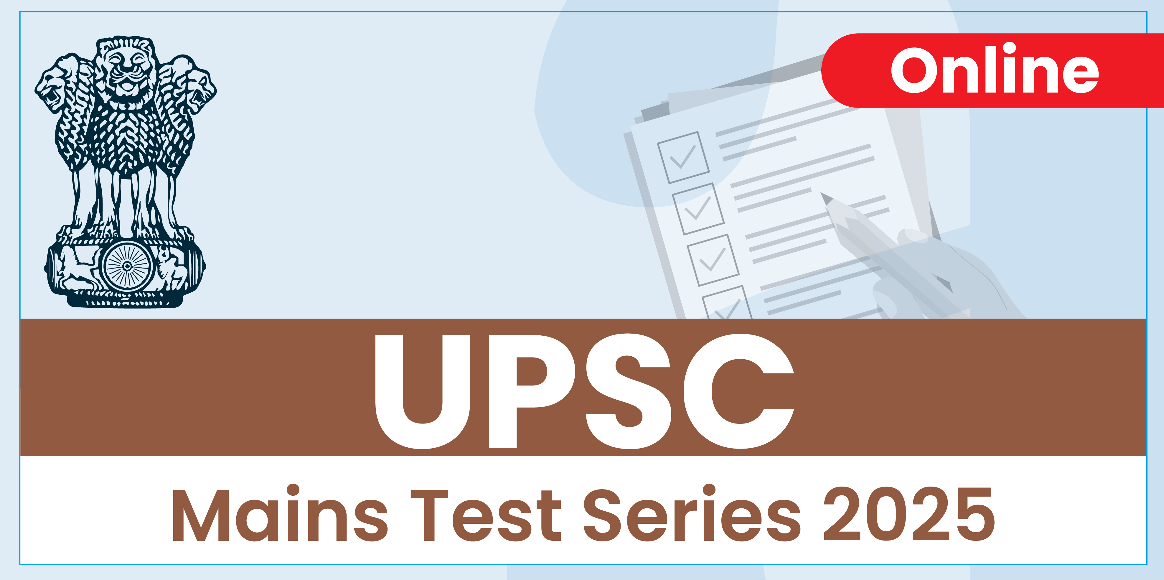 UPSC Mains Test Series 2025 (Online) [Copy Evaluation Included]